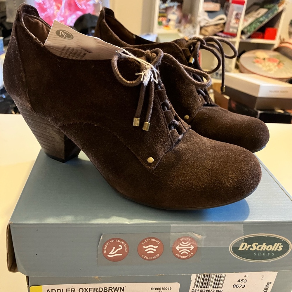 Dr.Scholls Brown Suede Shoes, Size 6.5